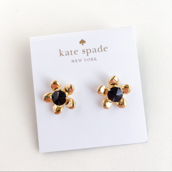 kate spade Jewelry - Kate spade black flower earrings